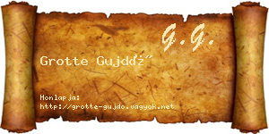 Grotte Gujdó névjegykártya
